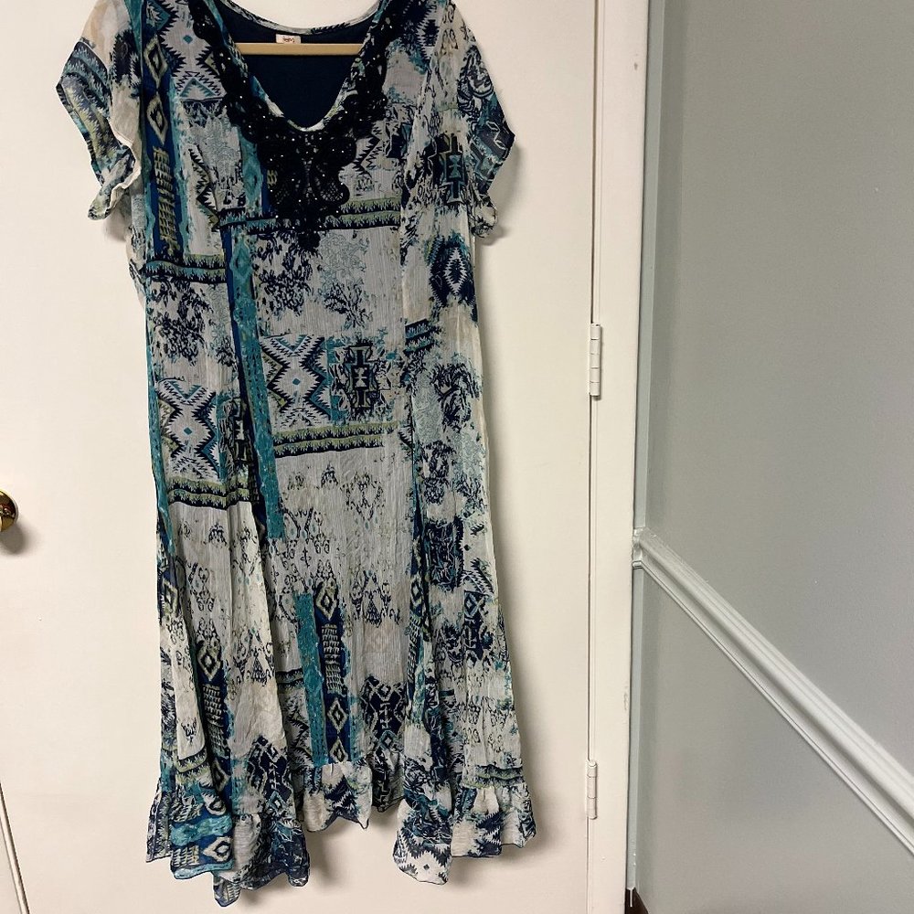 Reba, cotton fully lined dress